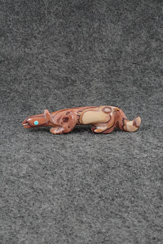 Mountain Lion Zuni Fetish Carving - Ronnie Lunasee
