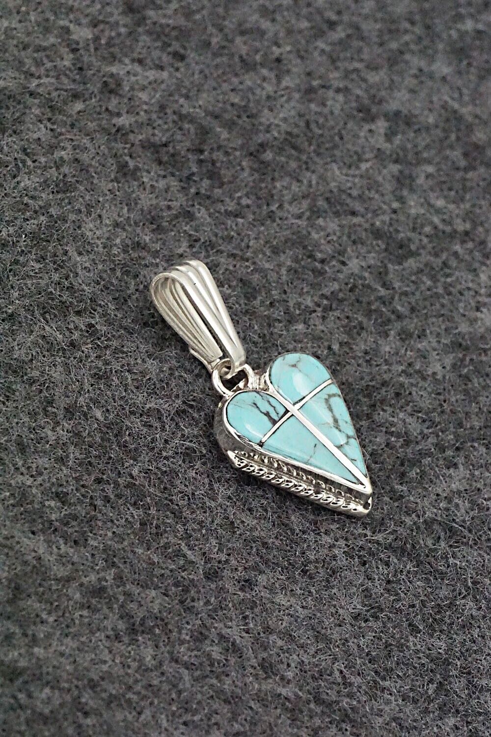 Turquoise & Sterling Silver Pendant - Velda Nastacio