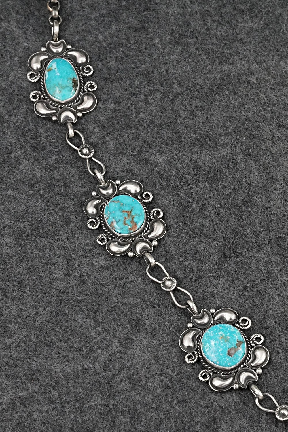 Turquoise & Sterling Silver Necklace - Derrick Gordon