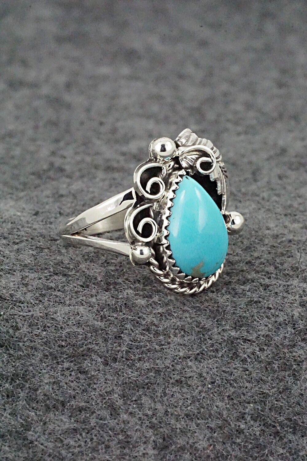 Turquoise & Sterling Silver Ring - Roberta Begay - Size 7.25