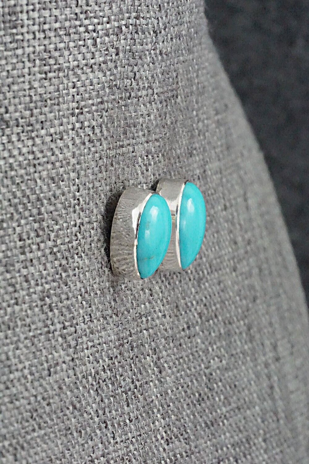 Turquoise & Sterling Silver Earrings - Marco Begaye