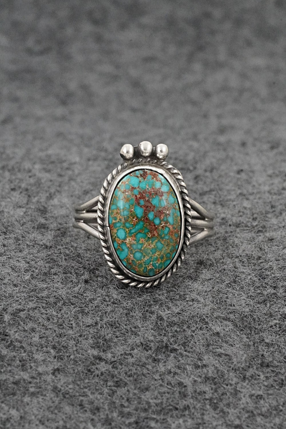 Turquoise & Sterling Silver Ring - Rena Begay - Size 7.5