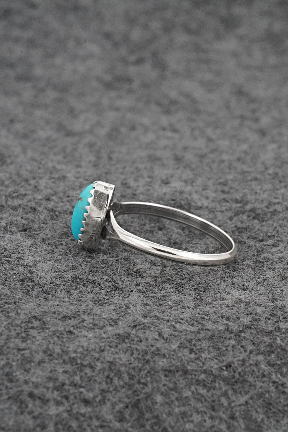 Turquoise & Sterling Silver Ring - Matthew Gordon - Size 8.75
