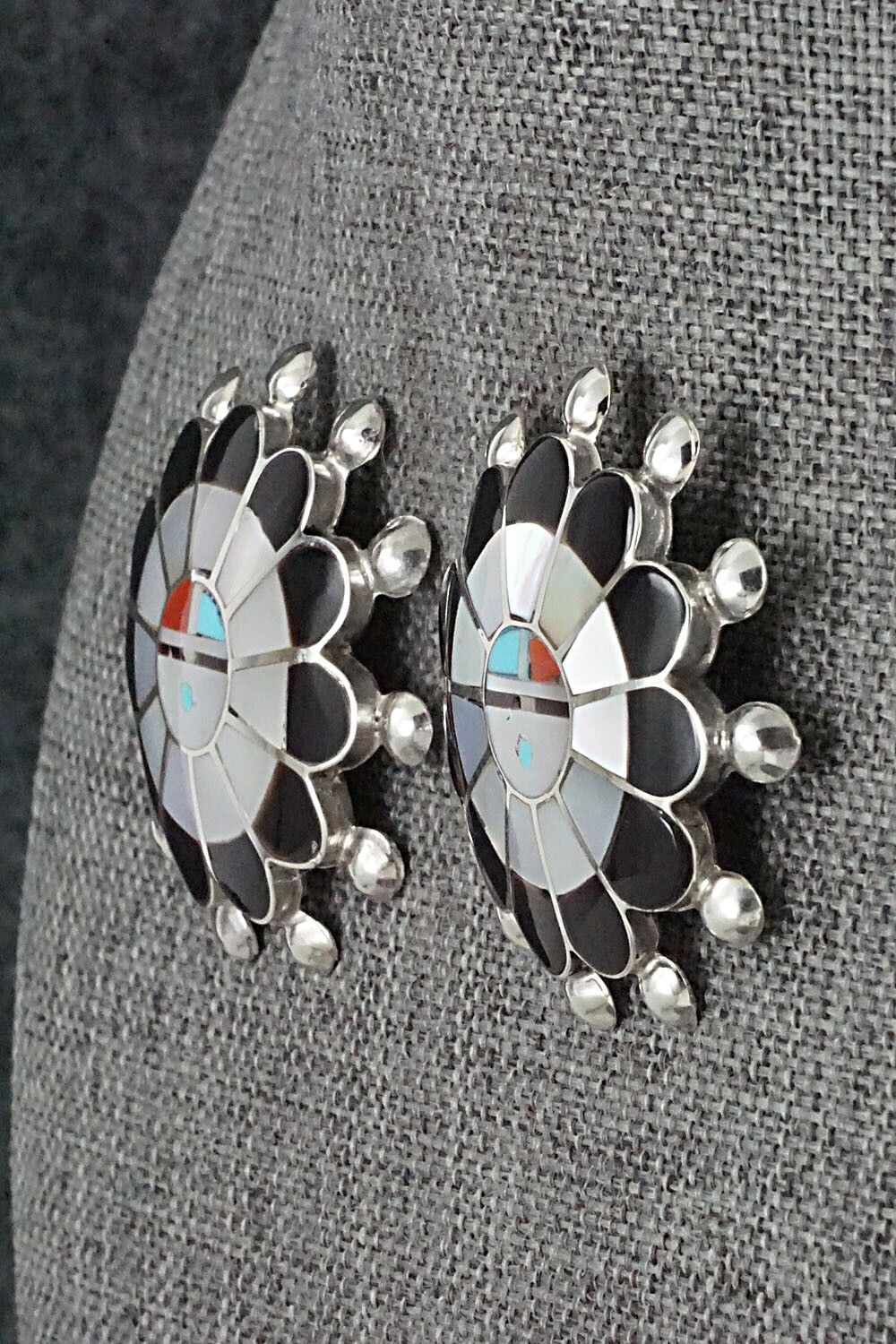 Multi-Stone & Sterling Silver Earrings - Pauline Lonjose