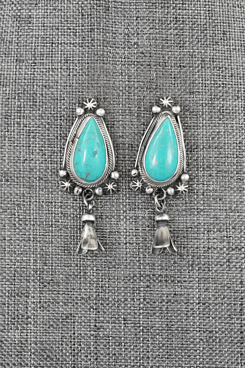 Turquoise & Sterling Silver Earrings - Bobby Johnson