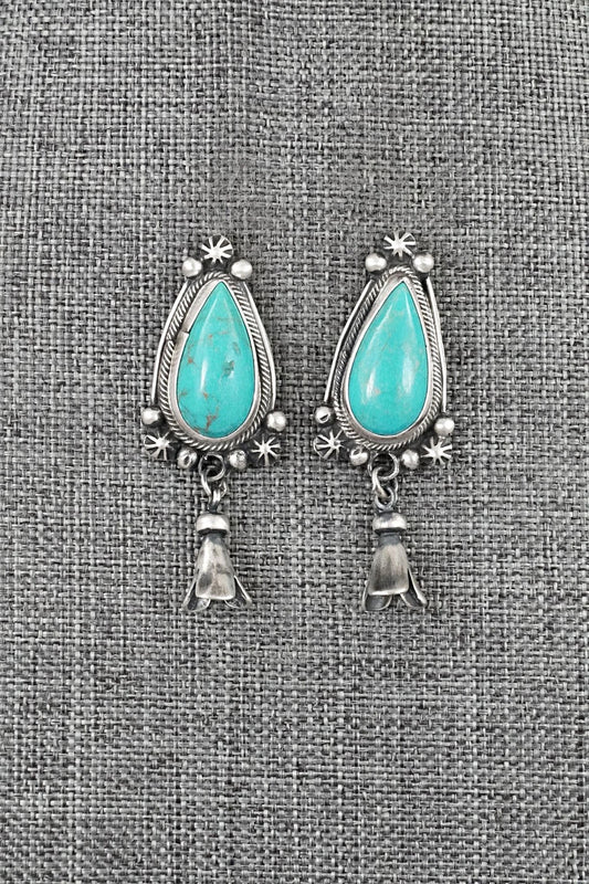 Turquoise & Sterling Silver Earrings - Bobby Johnson
