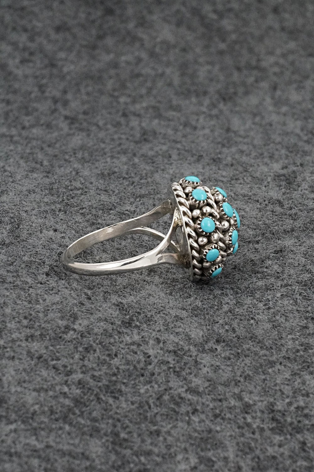 Turquoise & Sterling Silver Ring - Dickie Charley - Size 7.25