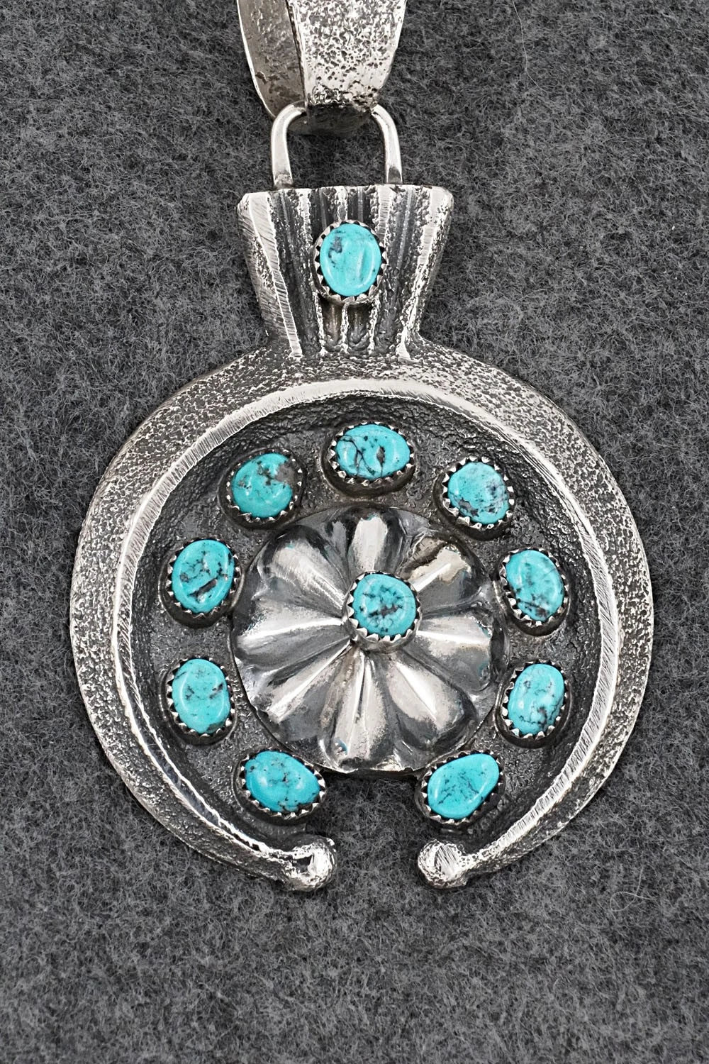 Turquoise & Sterling Silver Pendant - Delbert Arviso