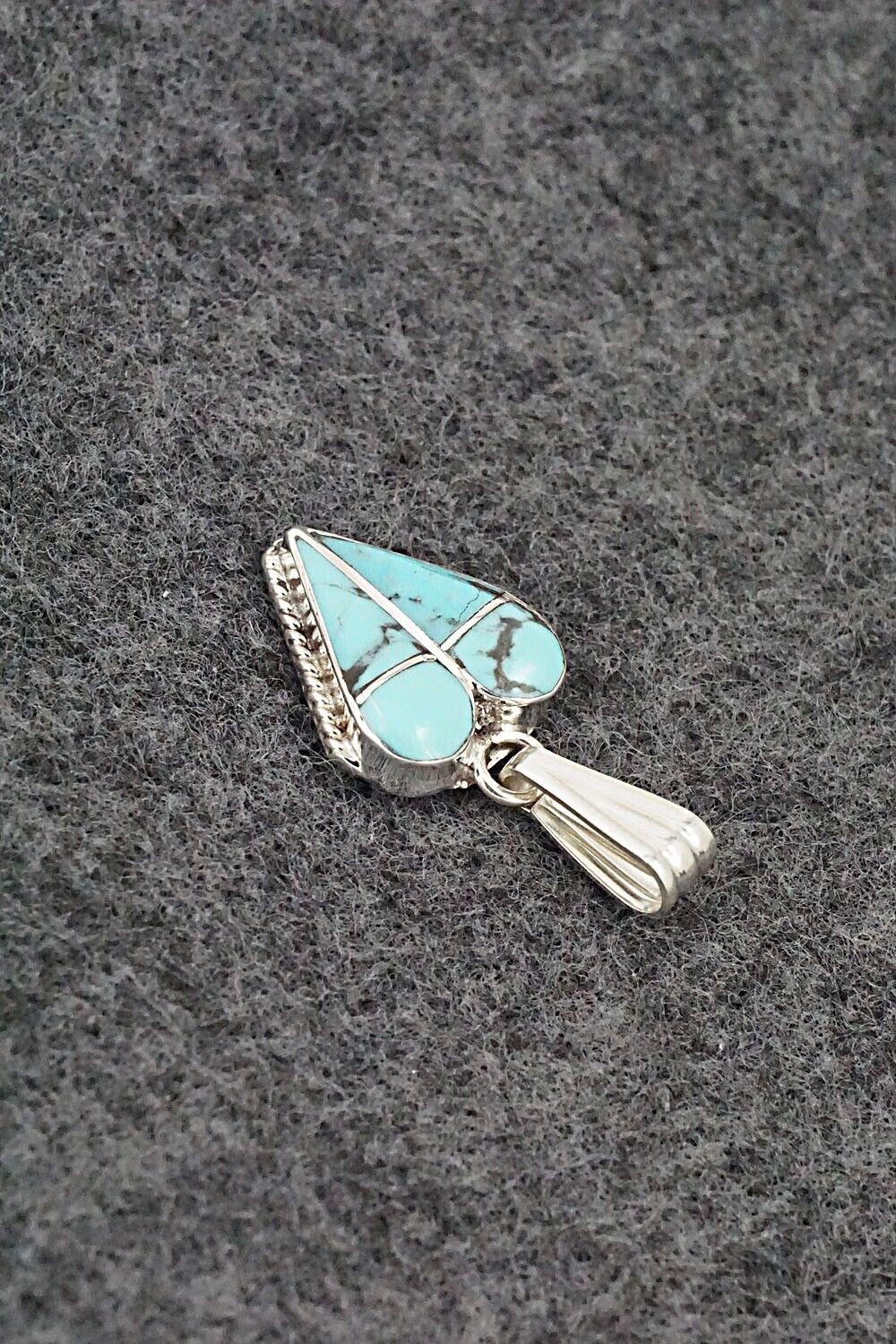Turquoise & Sterling Silver Pendant - Velda Nastacio