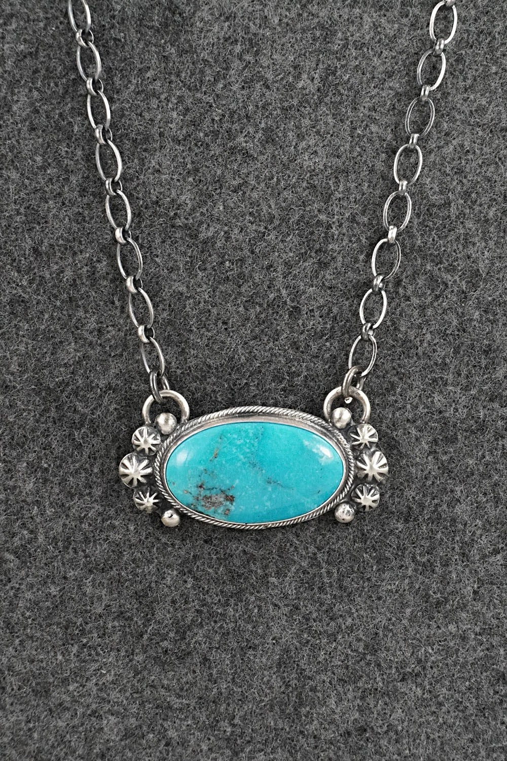 Turquoise & Sterling Silver Necklace - Bobby Johnson
