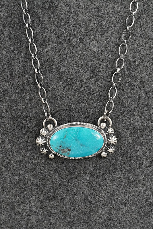 Turquoise & Sterling Silver Necklace - Bobby Johnson