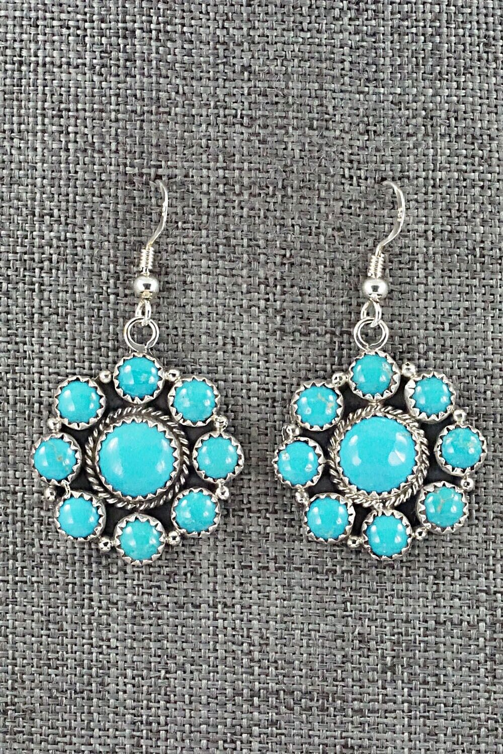 Turquoise & Sterling Silver Necklace and Earrings Set - Anna Spencer