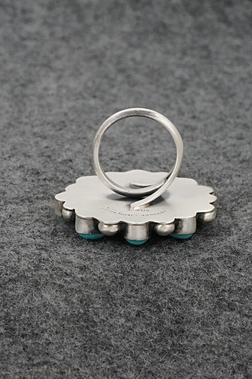 Turquoise & Sterling Silver Ring - Kathleen Livingston - Size Adjustable