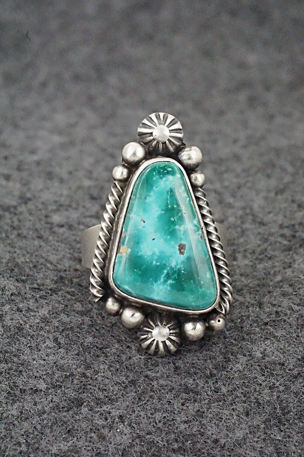 Turquoise & Sterling Silver Ring - Daniel Benally - Size 8