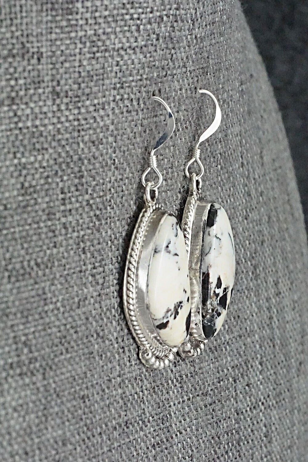 White Buffalo & Sterling Silver Earrings - Sharon McCarthy