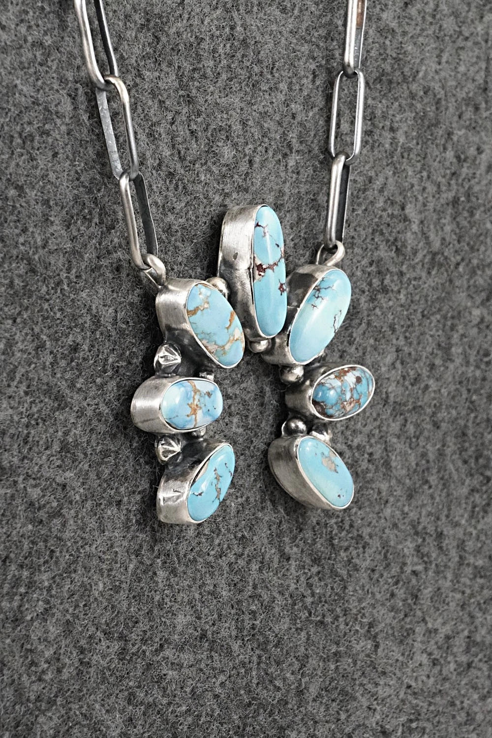 Turquoise & Sterling Silver Necklace - Darrin Livingston