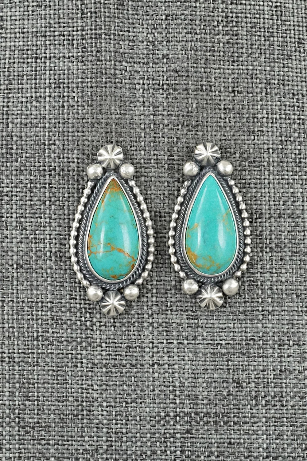 Turquoise & Sterling Silver Earrings - Darrin Livingston