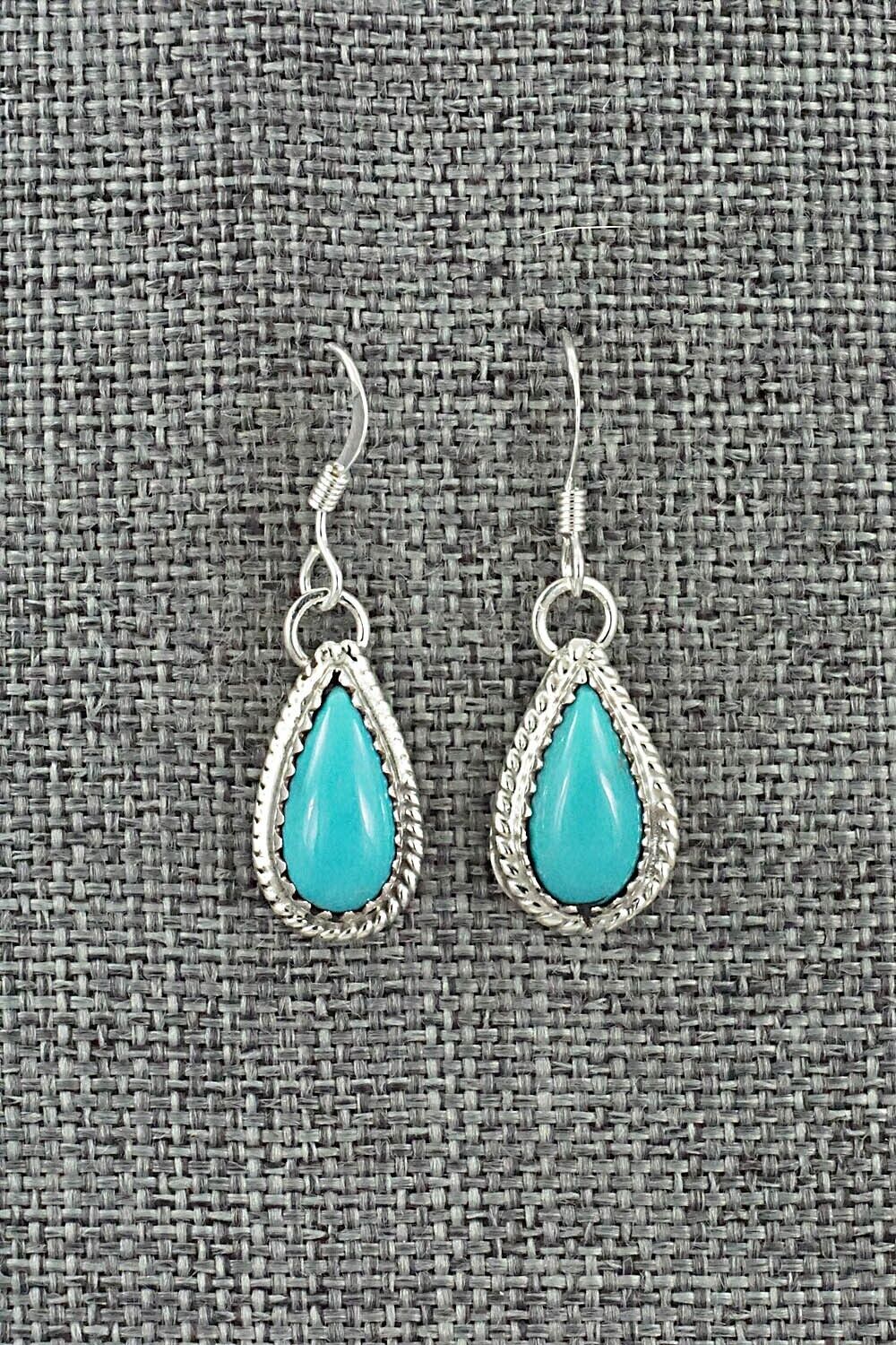 Turquoise & Sterling Silver Earrings - Angeline Platero