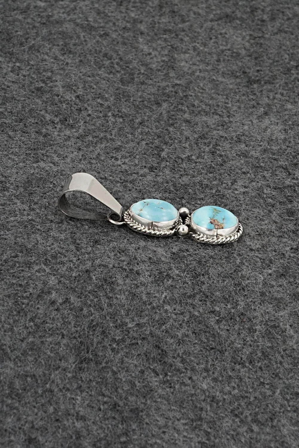 Turquoise & Sterling Silver Pendant - Eugene Gruber
