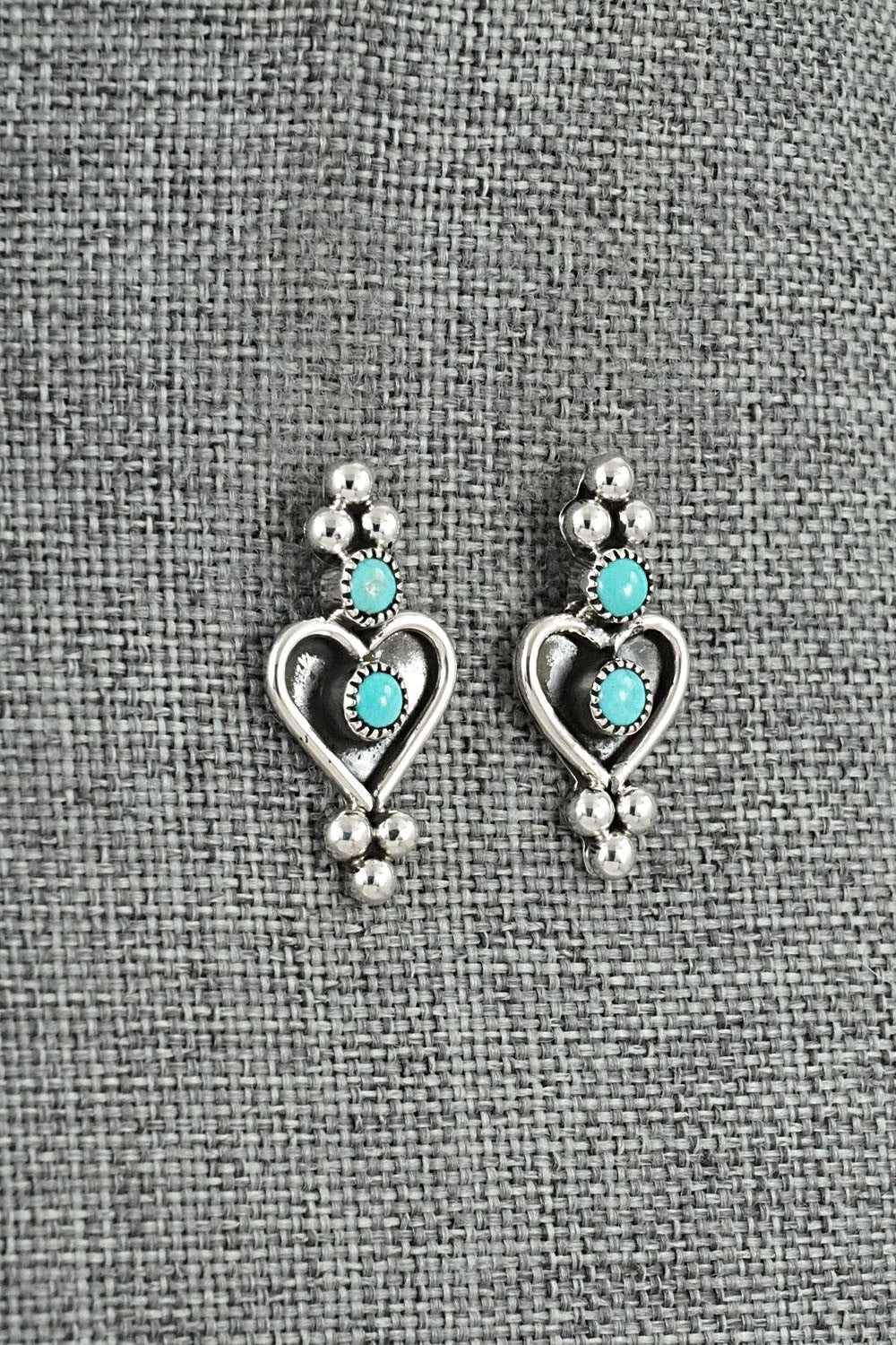 Turquoise & Sterling Silver Earrings - Angie Platero