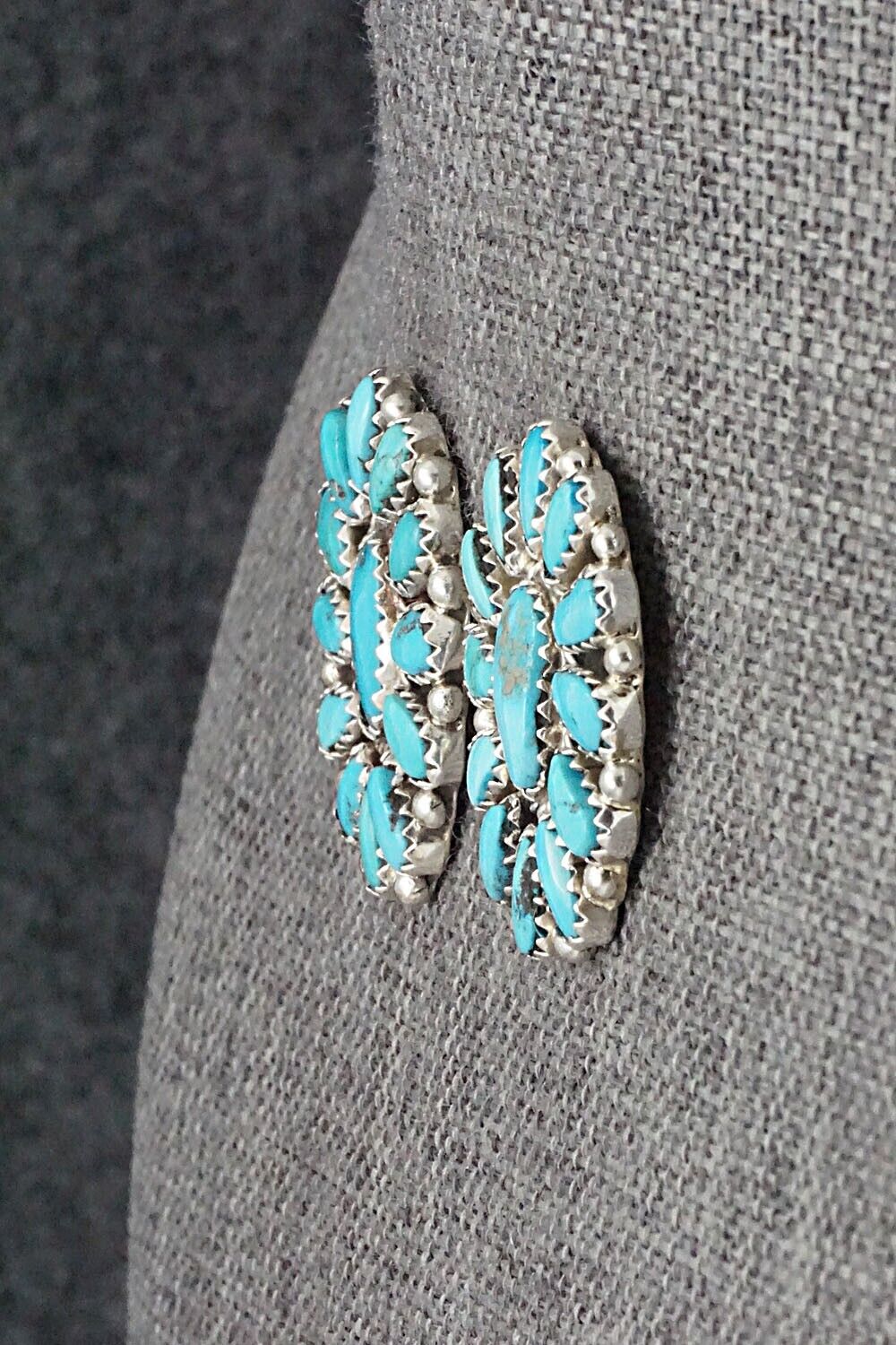 Turquoise & Sterling Silver Earrings - Justina Wilson