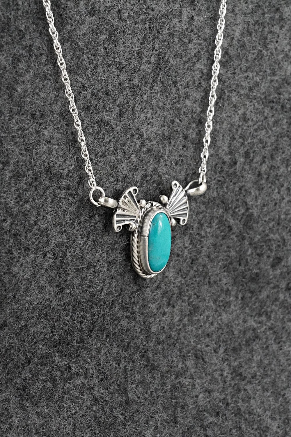Turquoise & Sterling Silver Necklace - Verley Betone
