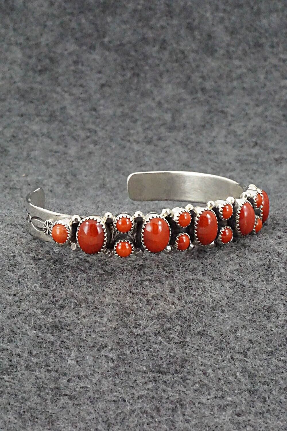 Coral & Sterling Silver Bracelet - Garrison Boyd