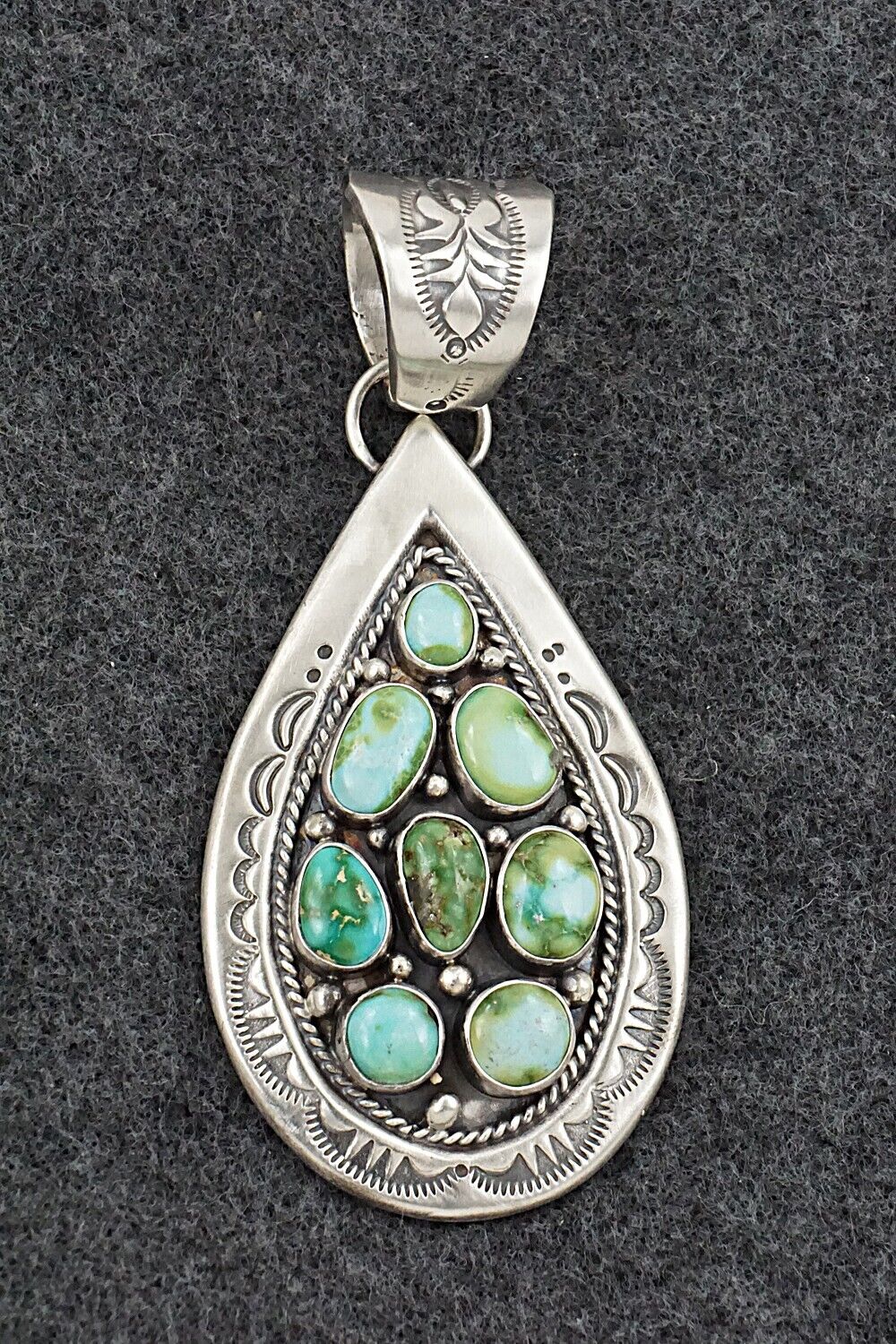 Turquoise & Sterling Silver Pendant - Samuel Yellowhair