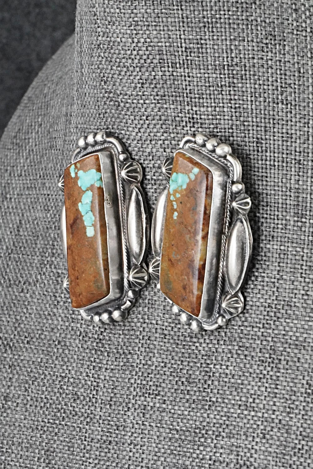 Turquoise & Sterling Silver Necklace and Earrings Set - Bob Becenti