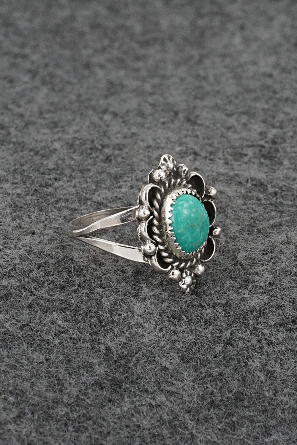 Turquoise & Sterling Silver Ring - Frieda Martinez - Size 7