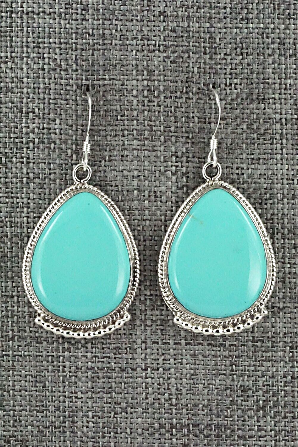Turquoise & Sterling Silver Earrings - Verley Betone