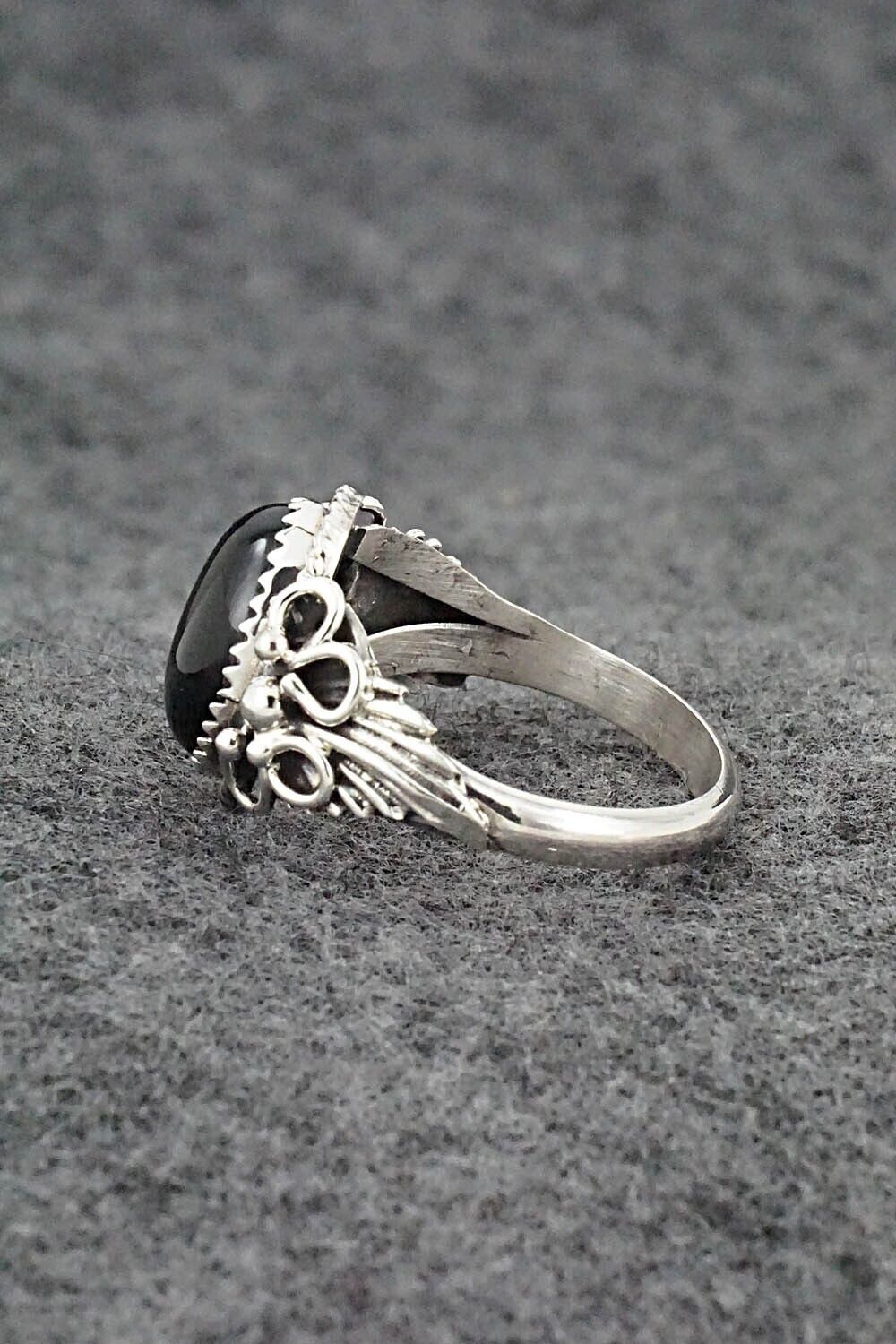 Onyx & Sterling Silver Ring - Jeannette Saunders - Size 12