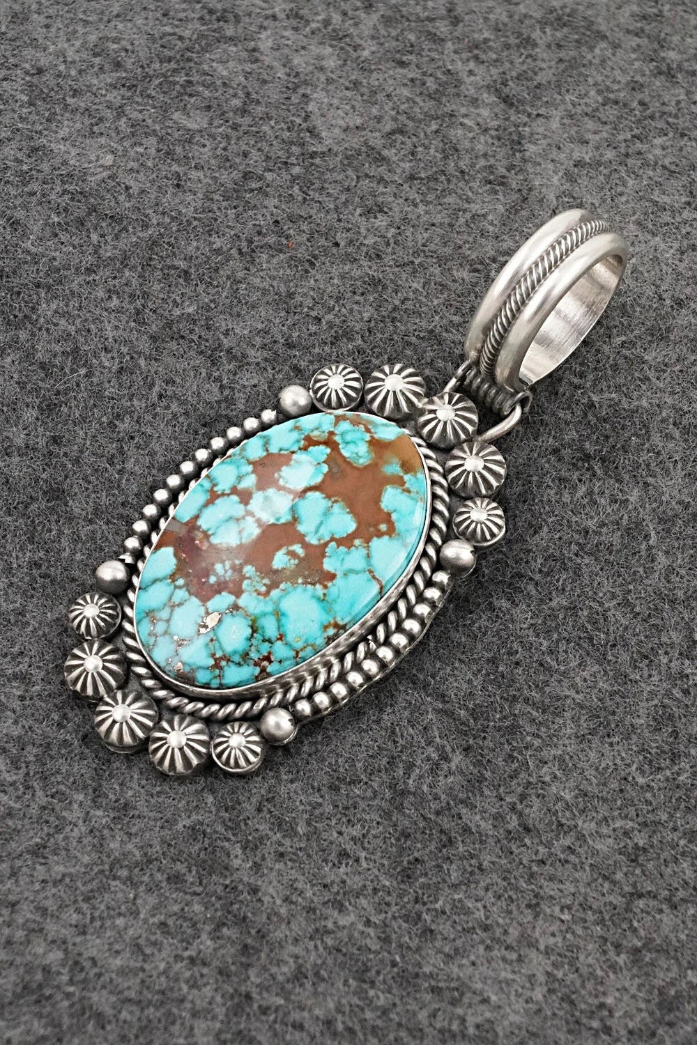 Turquoise & Sterling Silver Pendant - Michael Calladitto