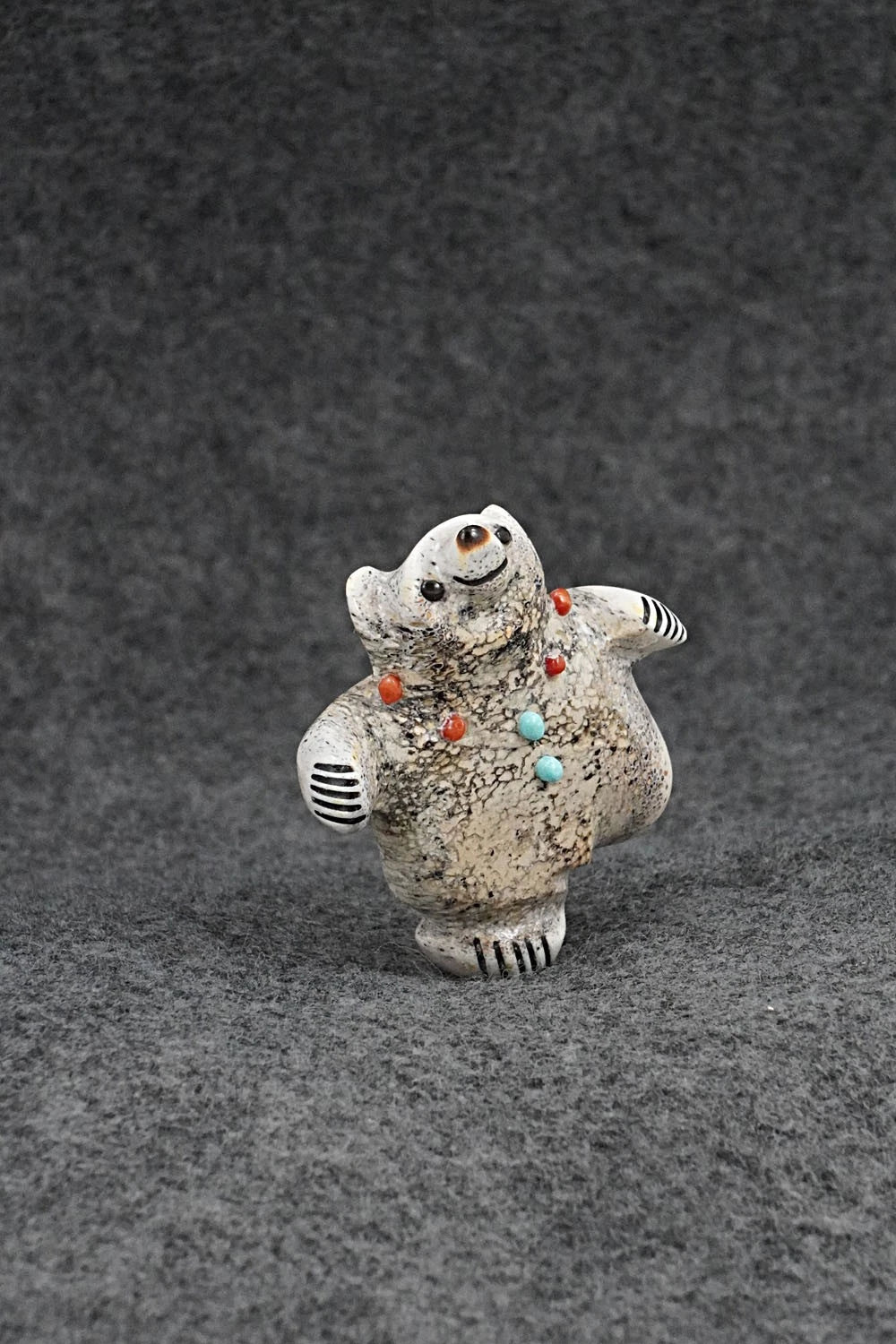 Dancing Bear Zuni Fetish Carving - Claudia Peina