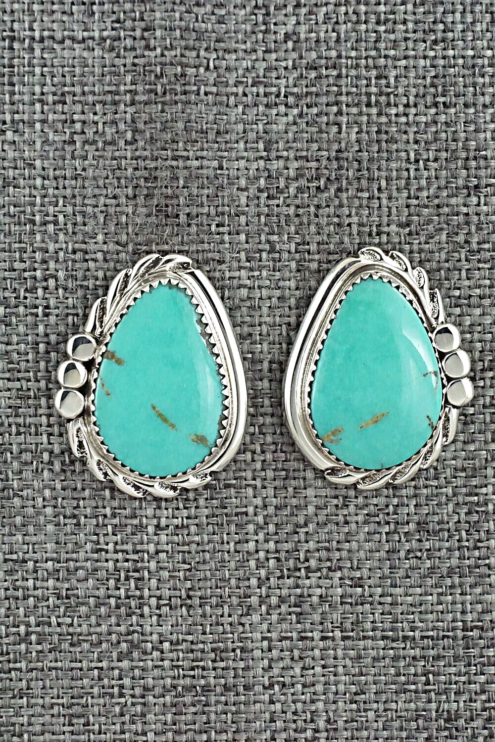 Turquoise and Sterling Silver Earrings - Delores Cadman