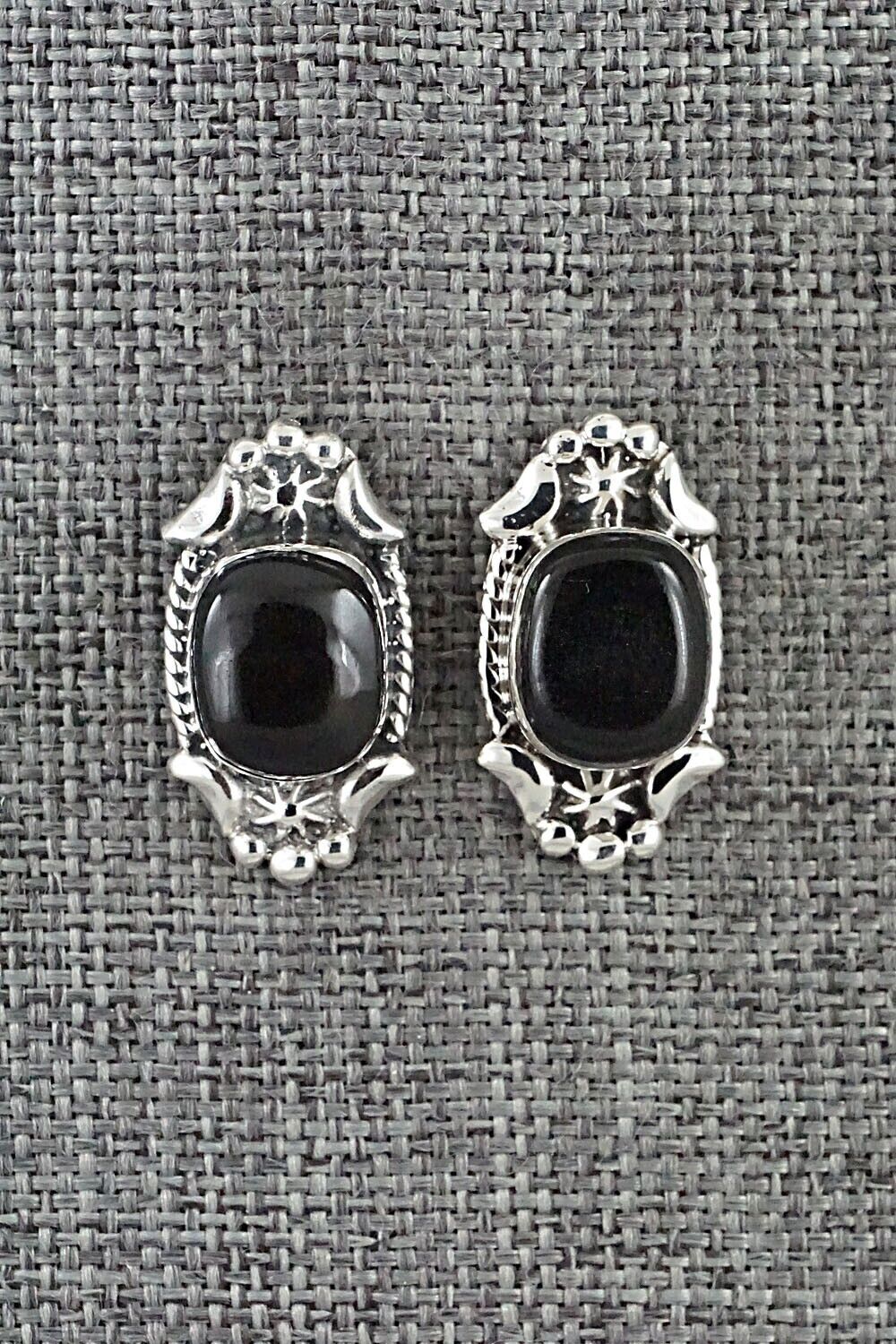 Onyx & Sterling Silver Earrings - Rosie Ross