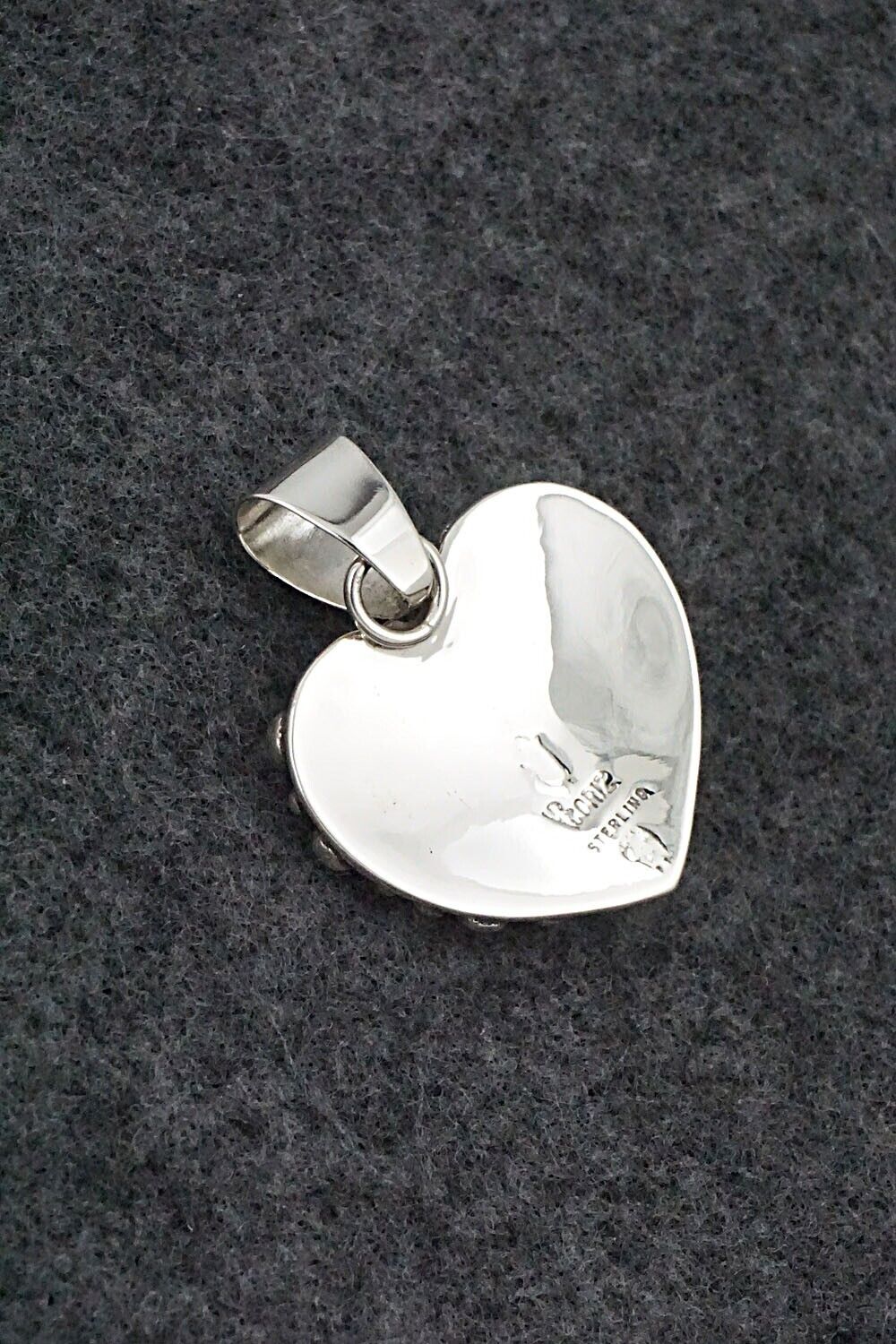 Coral & Sterling Silver Pendant - Raymond Coriz