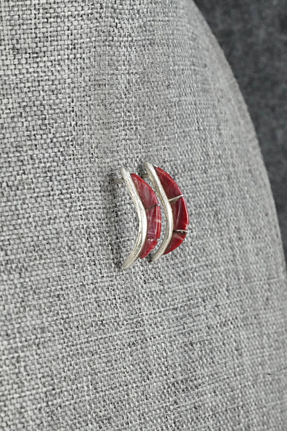 Coral & Sterling Silver Earrings - Kent Lonjose