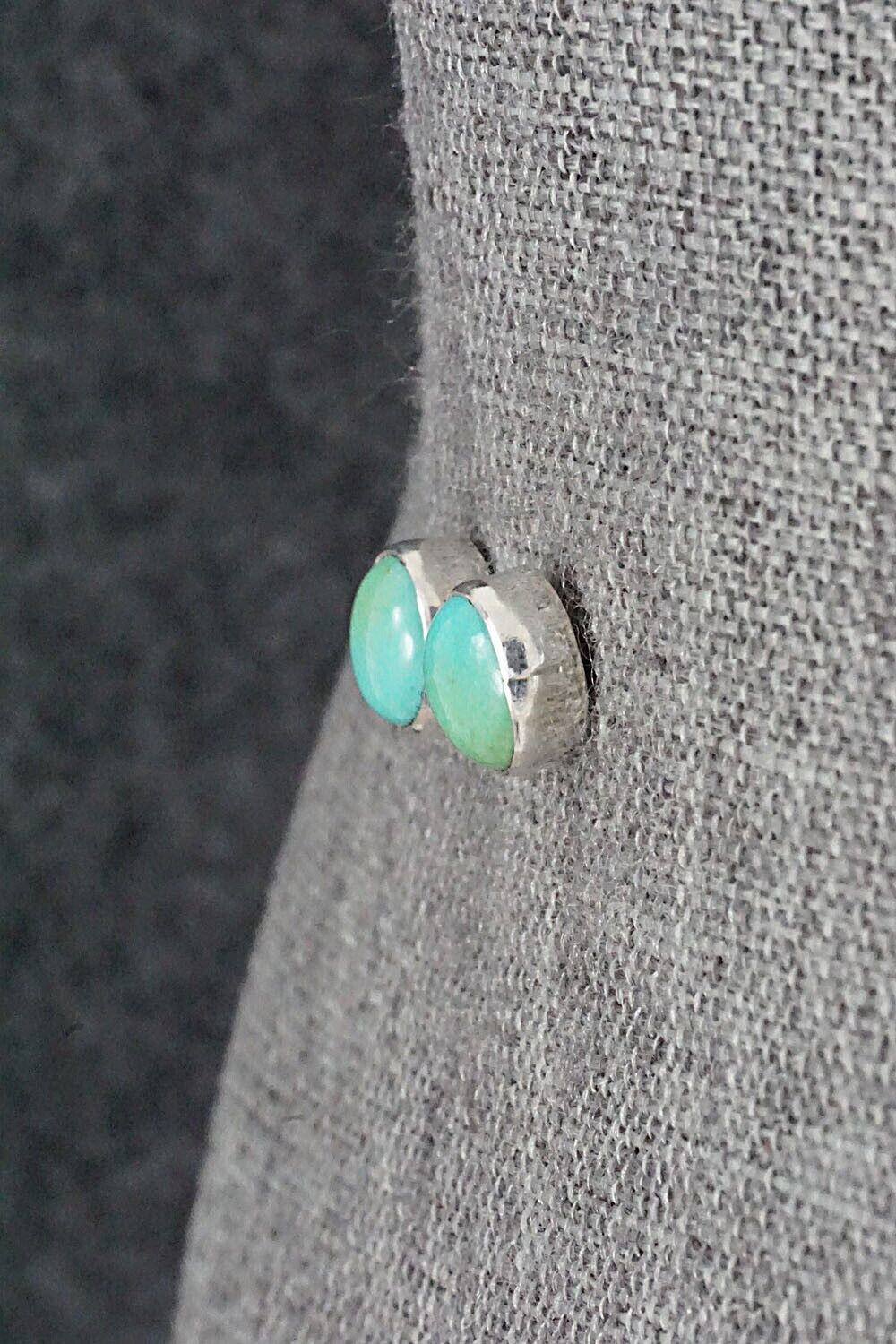 Turquoise & Sterling Silver Earrings - Marco Begaye