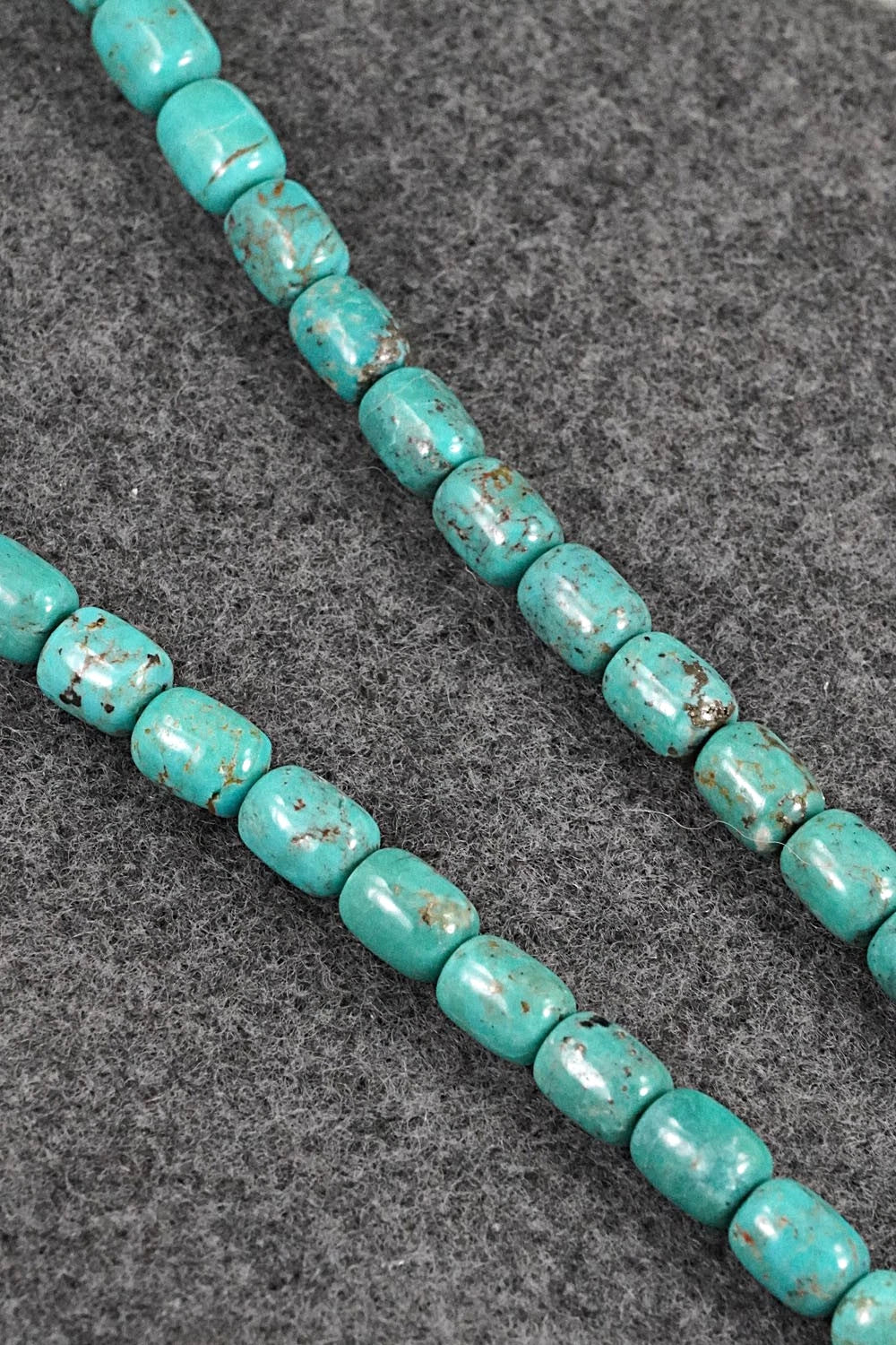 Turquoise & Sterling Silver Necklace 18" - Doreen Jake