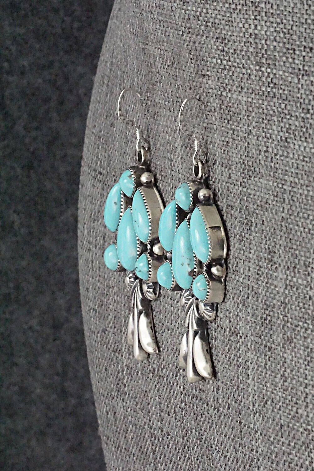 Turquoise & Sterling Silver Earrings - Bobby Platero