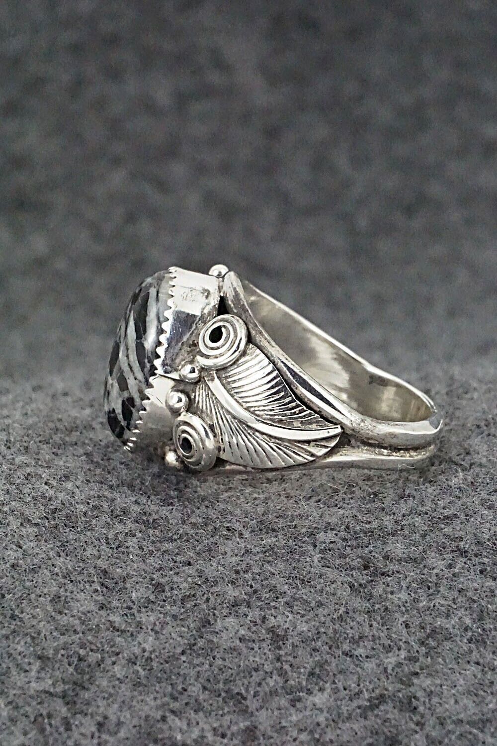 White Buffalo & Sterling Silver Ring - Davey Morgan - Size 11.75