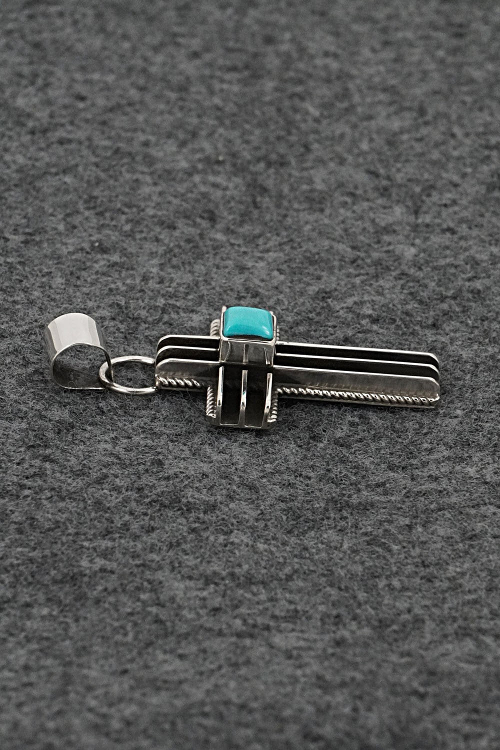 Turquoise & Sterling Silver Pendant - Darrell Yazzie