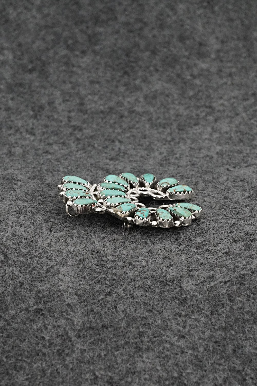 Turquoise & Sterling Silver Pendant/Pin - Zeita Begay