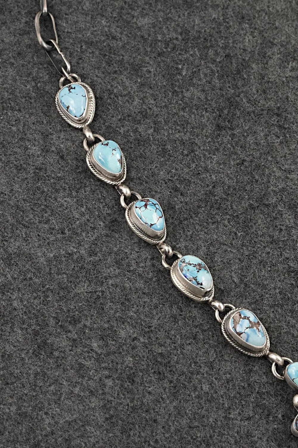 Turquoise & Sterling Silver Necklace and Earrings Set - Kathleen Livingston