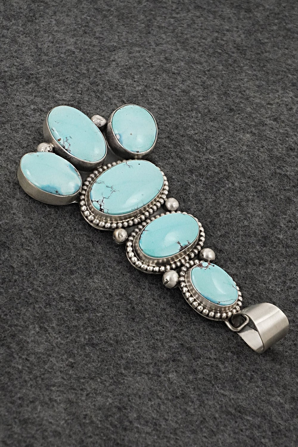 Turquoise & Sterling Silver Pendant - Bobby Johnson