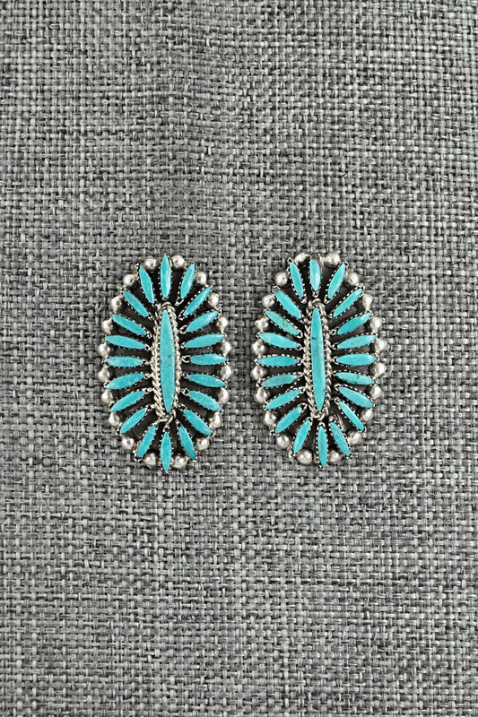 Turquoise & Sterling Silver Earrings - Lorena Peina