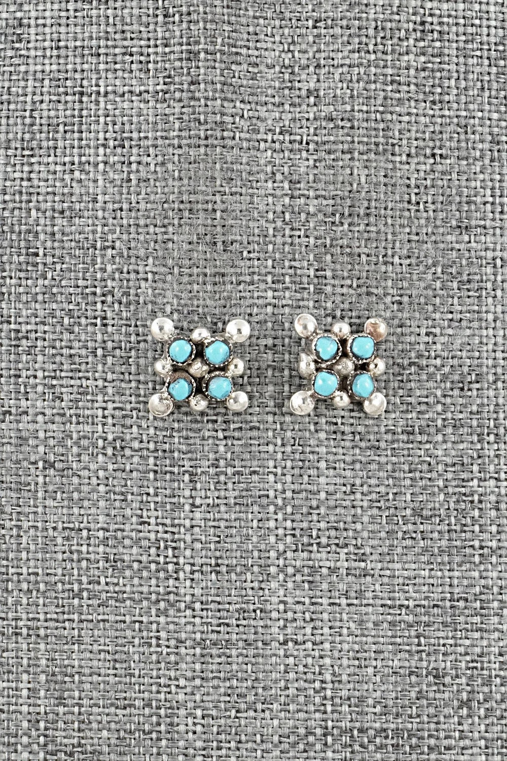 Turquoise & Sterling Silver Earrings - Calvert Lamy