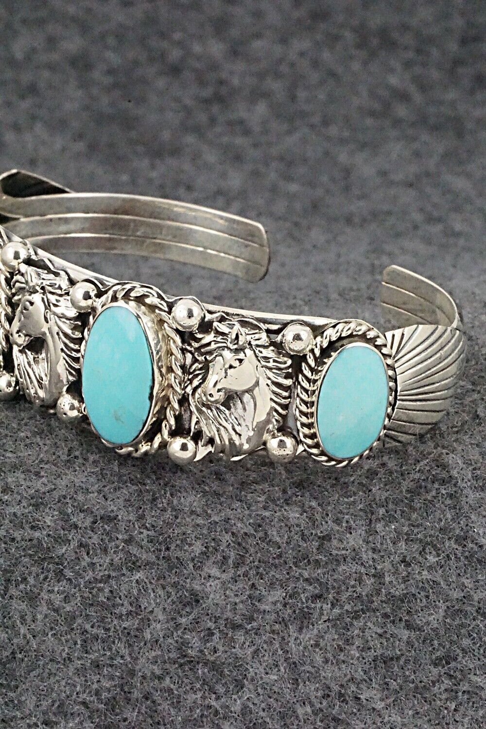 Turquoise & Sterling Silver Bracelet - Bobby Platero