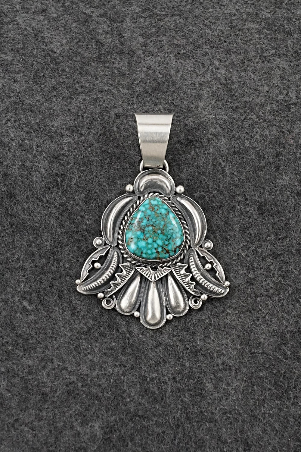 Turquoise and Sterling Silver Pendant - Derrick Gordon